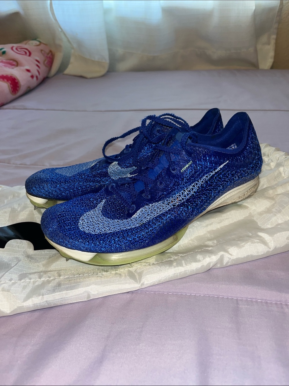 Nike Victory Track Spikes Royal Blue Flyknit Running Racing Shoes